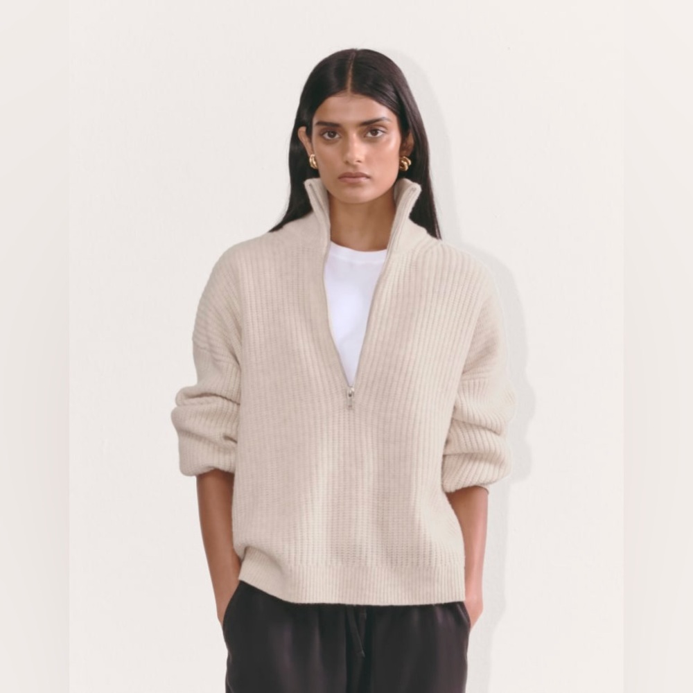 Everlane Half-Zip Sweater in Merino - M